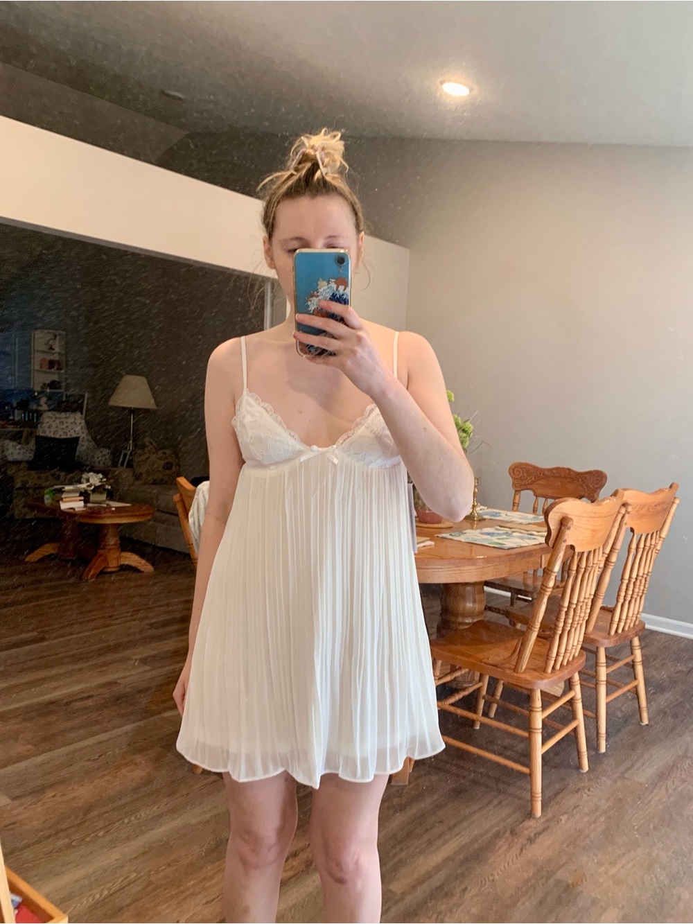 Princess Polly Honey Baby pleated white mini dress
